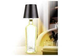 AddLiving Lampe LED bouteille | Lampe à batterie avec fonction tactile | Lampe de chevet à intensité variable | Abat-jour | 3 couleurs de lumière | 56 LED | Résistant aux intempéries IP44 | Bouteille