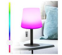 AddLiving Lampe LED - Lampe de chevet avec interrupteur à tirette - Intensité variable et sans fil - Lampe de table moderne pour salon et chambre à coucher - Veilleuse et décoration - Couleurs RVB