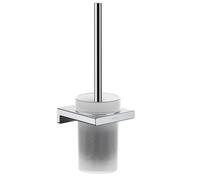 Hansgrohe Porte-brosse WC AddStoris 41752000 – fixation murale, chrome et verre