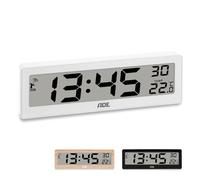 ADE Horloge radiopilotée numérique avec Affichage de la température | très Grands Chiffres | écran Bien lisible | Blanc