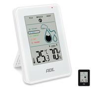 ADE Hygromètre digital d'intérieur avec alarme de moisissure | Hygromètre avec thermomètre | grand écran LCD | blanc