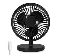 ADE Ventilateur silencieux avec batterie rechargeable | petit ventilateur de table USB | portable | avec 3 vitesses | fan avec angle d'inclinaison de 90° | léger et flexible | anthracite