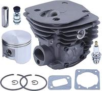 Adefol 45 mm Cylindre Piston Bougie d'allumage Kit pour Husqvarna 346XP 353 351 350 Tronçonneuse Pièces de Rechange avec Valve de décompression 537253002