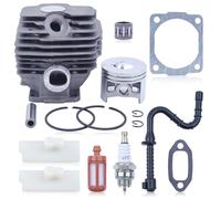 Adefol 46mm Piston et Cylindre pour STIHL 028 028AV 028AVS 028WB AV028 Tronconneuse Pieces Detachees Cylindre Piston kit avec Bougie Filtre Essence Joints et d'autres 028 AV Accessoire