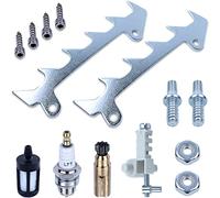 Adefol Butée à Griffes Kit de Pièces pour Stihl MS180 MS170 018 017 Tronçonneuse, Griffe de Chaine + Goujons et Écrous + Filtre et Pompe à Huile + Tendeur de Chaîne + Bougie 10 in 1