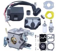 Adefol Carburateur Bobine dallumage pour Husqvarna 36 41 136 137 141 142 avec conduite de carburant Filtre à carburant Trousse de