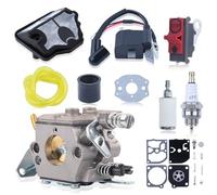 Adefol Carburateur Bobine dallumage pour Husqvarna 36 41 136 137 141 142 avec conduite de carburant Filtre à carburant Trousse de réparation Tronçonneuse moteur WT-834