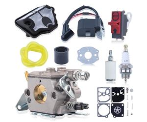 Adefol Carburateur Bobine dallumage pour Husqvarna 36 41 136 137 141 142 avec conduite de carburant Filtre à carburant Trousse de réparation Tronçonneuse moteur WT-834