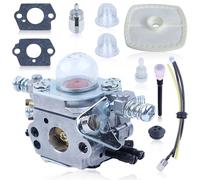 Adefol Carburateur Filtre à Air Kit Pour Echo SRM2015 SRM2305 SRM2455 ZAMA C1U-K53 C1U-K52 AT203A Tondeuse à gazon, Carburateur Filtre à Air avce Filtre à Carburant, Remplacement 12520013312