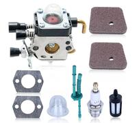 Adefol Carburateur FS38 pour Débroussailleuses Stihl Weed Eater FS 38 FS 55R FS45 FS46 FS55 FS55C FS55R, avec Durite d'essence, Joint de Carburateur, pièce de rechange C1Q-S282 4140 120 0623