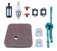 Adefol Check Valve Kit Tondeuse pour Stihl FS38 FS45 FS46 FS55 HL45 FC55 avec Filtre à air, Poire d'amorçage, Bougie d'allumage, Filtre à carburant pour 41401242800