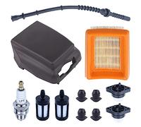 Adefol Couvercle du Filtre à air Kit pour Stihl FS120 FS200 FS250 FS300 FS350 avec Poire d'amorçage Ligne de Filtre à Carburant Coupe-Bordure