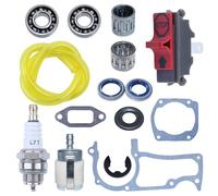 Adefol Cylindre Carter Joint de silencieux Joint Huile Roulement à billes de vilebrequin Kit pour Husqvarna 362 365 371 372 372XP avec Machine à laver, Piston d'embrayage Filtre à carburant