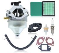 ADEFOL Kit carburateur pour Honda moteur GCV190 et tondeuse à gazon HRB217 HRX217, Carburateur + Filtre à air + Joints + Bougie d'allumage + Filtre à carburant accessoire kit 9 en 1