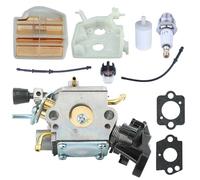 Adefol Kit Carburateur pour Husqvarna 445 450 445E 450E, pour Jonsered CS2245 Tronconneuse Pieces Detachees avec Filtre à Air et Bougie B'allumage Pièces de Rechange 531215601 544080803