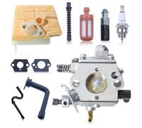 Adefol Kit de Carburateur Filtre Pour Stihl 024, 026, MS240, MS260, 024AV, 024S Tronçonneuse, avce Filtre à Air, Filtre à Essence, Filtre à Huile, Joint de Carburateur, Remplacement 1121 120 0611