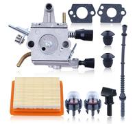 Adefol Kit de Carburateur pour Stihl FS120 FS200 FS020 FS202 FS300 FS350 Débroussailleuse, avec Joint,Filtre à Air,Tuyau de Carburant,Pompe À Poire D'amorçage
