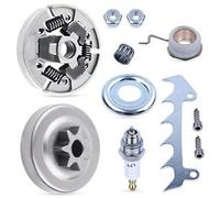 Adefol Kit de Pignon Embrayage pour STIHL 021 023 025 MS210 MS230 MS250 Tronçonneuse Pieces Detachees, Pignon+Tambour d'embrayage+Griffes+Roulement+Bougie+Écrou Accessoire Pièces de Rechange