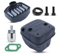 Adefol Tronçonneuse Silencieux d'échappement Ligne de Filtre à air et Carburant Pièces de Rechange pour Husqvarna 357 359 357XP avec Boulon de Joint Remplacer l'OEM pour 503917601, 537010901