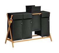AdelDream Panier à linge 4 compartiments,200 L Bambou | Collecteur de linge sale| Système de tri du linge | Trieur à linge en bois | Boîte à linge | laundry baskets |Collecteur de linge avec couvercle