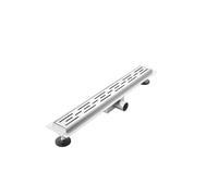 Adema Ralo caniveau de douche - 80cm - avec grille - avec rebord de scellement - acier inoxydable brossé SW1408484/SW1408493
