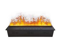 ADERFETBI Cheminée à Vapeur d'eau Cheminées Électriques Encastrées, Humidificateur, Atomisation, Simulation De Flamme 3D, Télécommande Et Écran Tactile(B)