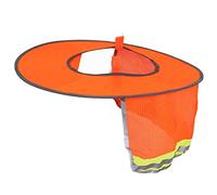 Adfaga Chapeau rigide pare-soleil à bord complet en avec bande réfléchissante, chapeau rafraîchissant d'été haute visibilité pour les travailleurs de la construction, le jardinage (Orange)