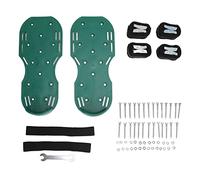 Adfaga Chaussures d'aérateur de pelouse Professionnelles avec Boucles en métal, Sandales d'aération d'herbe Robustes pour pelouse, Jardin, Cour, Entretien du Gazon, Plastique, alli (Verte)