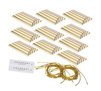 Adfaga Coffret cadeau bricolage bonbons biscuits 10 pièces caisses d'emballage en papier de qualité supérieure pour cadeaux de fête d'anniversaire de mariage facile à plier stockag (Golden Streak)