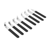Adfaga Ensemble de couteaux à découper 8 pièces outils de sculpture en acier inoxydable avec poignée en caoutchouc pour poterie, artisanat d'art en céramique et kit professionnel d