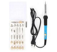 Adfaga Ensemble d'outils de peinture au fer électrique à température réglable avec 27 pointes de fer Kit de fer à souder électrique professionnel pour les travaux manuels et les am (Prise UE 220V)