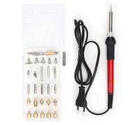 Adfaga Ensemble d'outils de peinture au fer électrique à température réglable avec 27 pointes de fer Kit de fer à souder électrique professionnel pour les travaux manuels et les am (Prise UE 220V)