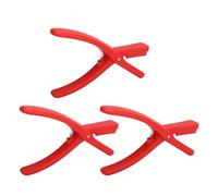 Adfaga Ensemble d'outils professionnels pour éplucher les écrevisses, 3 pièces, éplucheur de coquille efficace avec conception de protection des ongles pour utilisation au restaura (Rouge)