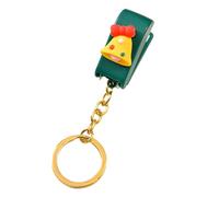 Adfaga Mini agrafeuse conception de dessin animé mignon petite agrafeuse manuelle avec porte-clés pour bureau cadeau de Noël plastique métal de qualité supérieure 4x3x2cm capacité (Cloches de Noël)