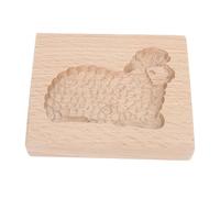 Adfaga Moule à biscuits en bois sculpté pour pain d'épices, presse-chocolat, tampon de mouton 3D, outil de cuisson polyvalent fait à la main pour les boulangers à domicile, la fami
