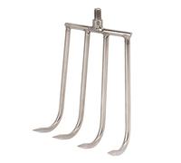 Adfaga Râteau Aquatique Portable à 4 Dents en Acier Inoxydable avec Interface filetée de 8 mm pour Les Amateurs de pêche dans Les ruisseaux, Les étangs, Les Lacs et Les rivières (Petite Taille)