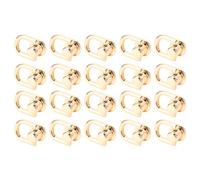 Adfaga Rivets à anneau en D, goujon à vis en métal rotatif à 360 degrés, 20 pièces en alliage de Zinc et fer 16x12mm pour collier en cuir, ceinture, sac à main, sac à main, accesso (Or)
