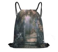 ADFGYERH Sac de jardin secret, cordon de serrage ouvert, sac à dos pratique et portable, petit sac à dos adapté pour la vie quotidienne, le travail de bureau, les voyages et d'autres scénarios.