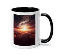 ADFGYERH Sun Sunrise Cloud - Tasse à café de voyage en céramique de 325 ml, tasse à café avec poignée, tasses en demi-tasse pour latte et chocolat chaud, cadeau de vacances, bureau, elle, lui, passe