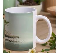 ADFGYERH Tasse en céramique confortable à tenir, motif chaussures et bourgeons verts, cadeau de mariage pour café, thé, cacao chaud, lait chaud, etc.
