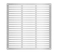 ADGO Grille Tubond 3 mm en Aluminium Composite argenté brossé résistant aux intempéries Installation extérieure ou intérieure Dimensions extérieures : 40 x 40 cm Dimensions intérieures : 36 x 36 cm