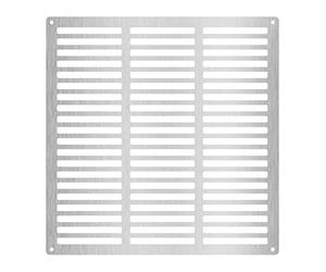 ADGO Grille Tubond 3 mm en Aluminium Composite argenté brossé résistant aux intempéries Installation extérieure ou intérieure Dimensions extérieures : 40 x 40 cm Dimensions intérieures : 36 x 36 cm