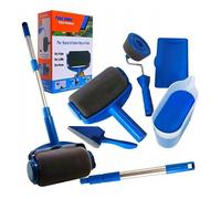 ADGO Lot de 3 rouleaux de peinture - Avec réservoir de remplissage à rouleaux, manche télescopique, pinceau astucieux - Kit multifonction avec barre extensible pour la maison, l'école, le mur de