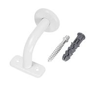 ADGO Support de main courante pour rampe d'escalier Fixation support de main courante avec vis de fixation Hauteur env. 85 mm Arceau de fixation (blanc)