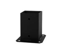 ADGO - Support Poteau Bois 140x140 - à Visser - Platine de Poteau - Acier Galvanisé à Chaud, Revêtement Noir - Ancrage Métallique, Fixation de Poutre, Clôture, Structures en Bois en Extérieur