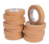 ADHES 12 Rouleau de ruban adhésif en papier kraft imprimé, 24mm x 50m écologique entièrement recyclable ruban adhésif Ruban Kraft imprimé pour emballage