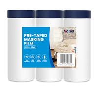 ADHES 3 Roll Film De Masquage Bleu Masker Avec Ruban De Masquage Peinture,