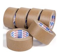 ADHES Biodégradable Ruban adhésif d'emballage en eco papier kraft bande de colis pour boîte carton demenagement,50mm x 50m,brun