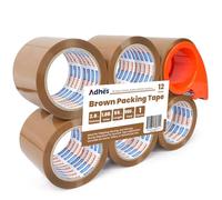 ADHES Brown Ruban D'Emballage Avec Distributeur 2.6Mil 48MM X 50M