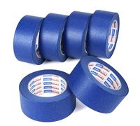 ADHES Resiste Aux UV Ruban De Masquage, Ruban Adhésif De Peintres Bleu Pour | Décoration, Bande de Masquage pour étiquetage, Artisanat, Intérieur et Extérieur,50MM x 50m,Lot de 6 rouleaux